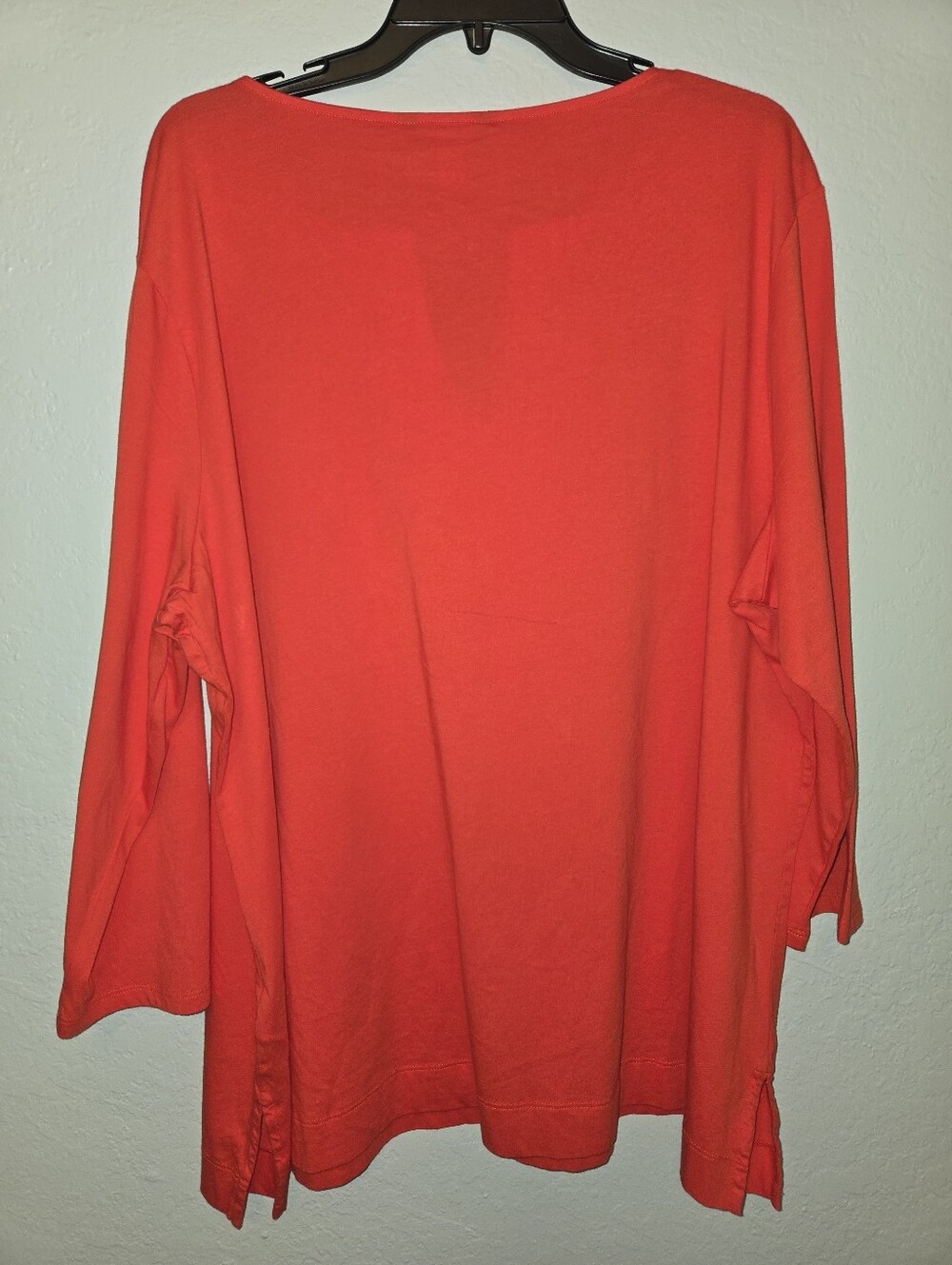Lauren Ralph Lauren's plus size soft tunic is crafted from cotton, Coral - Picture 3 of 3